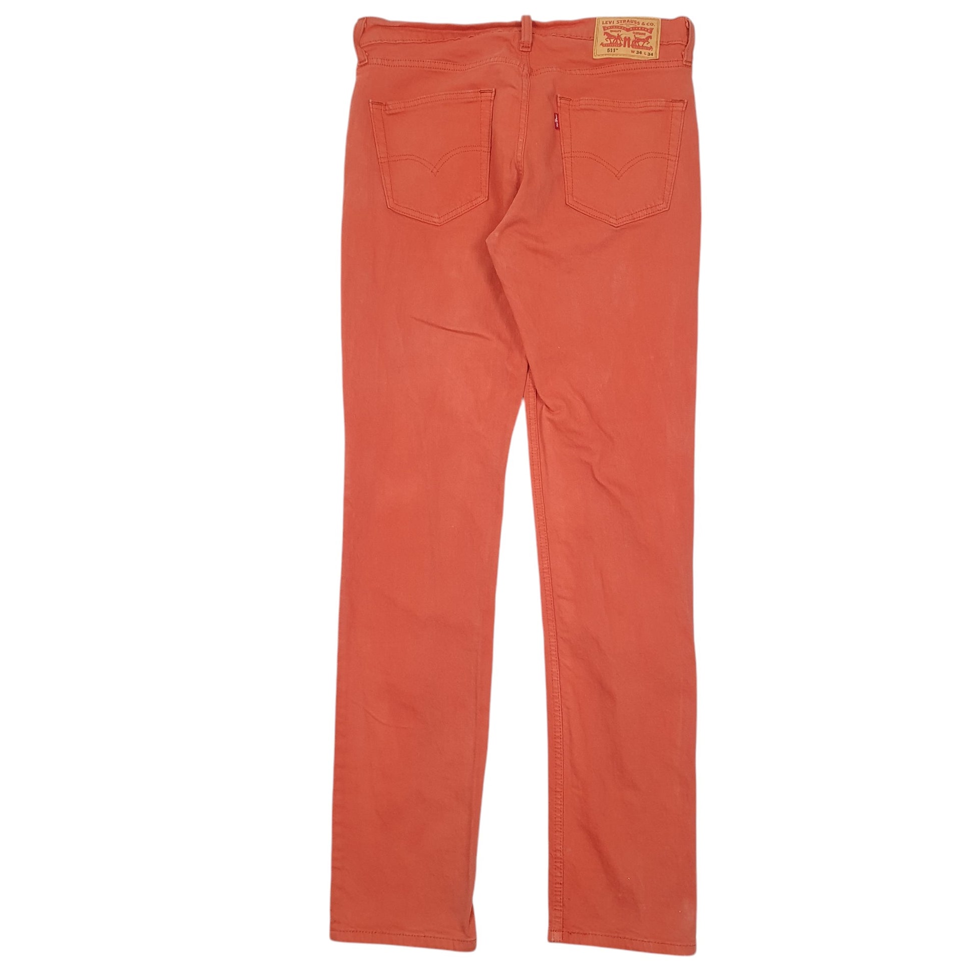 Mens Red Levis Stretch 511 JeansW34 L34