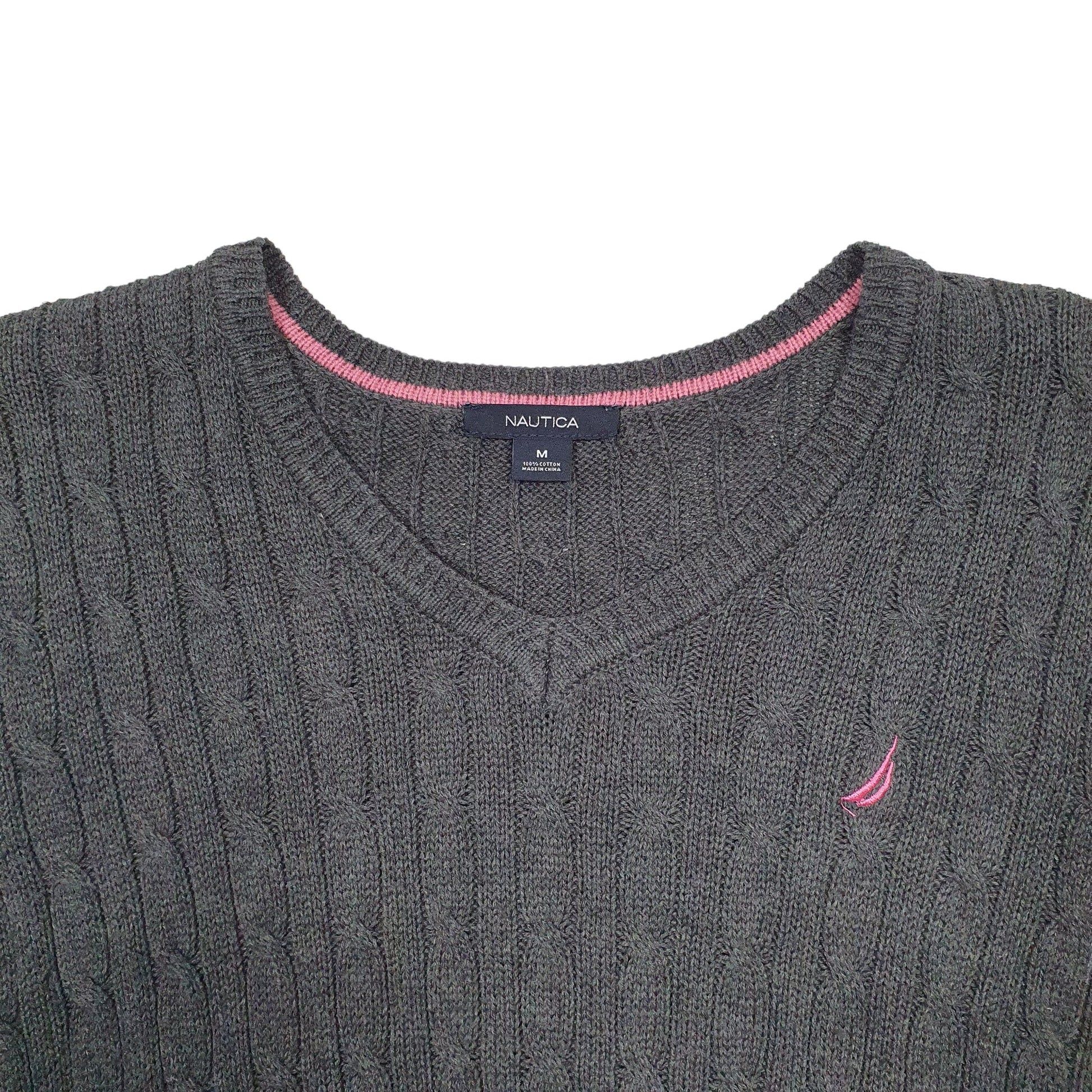 Womens Grey Nautica Knit Crewneck Jumper