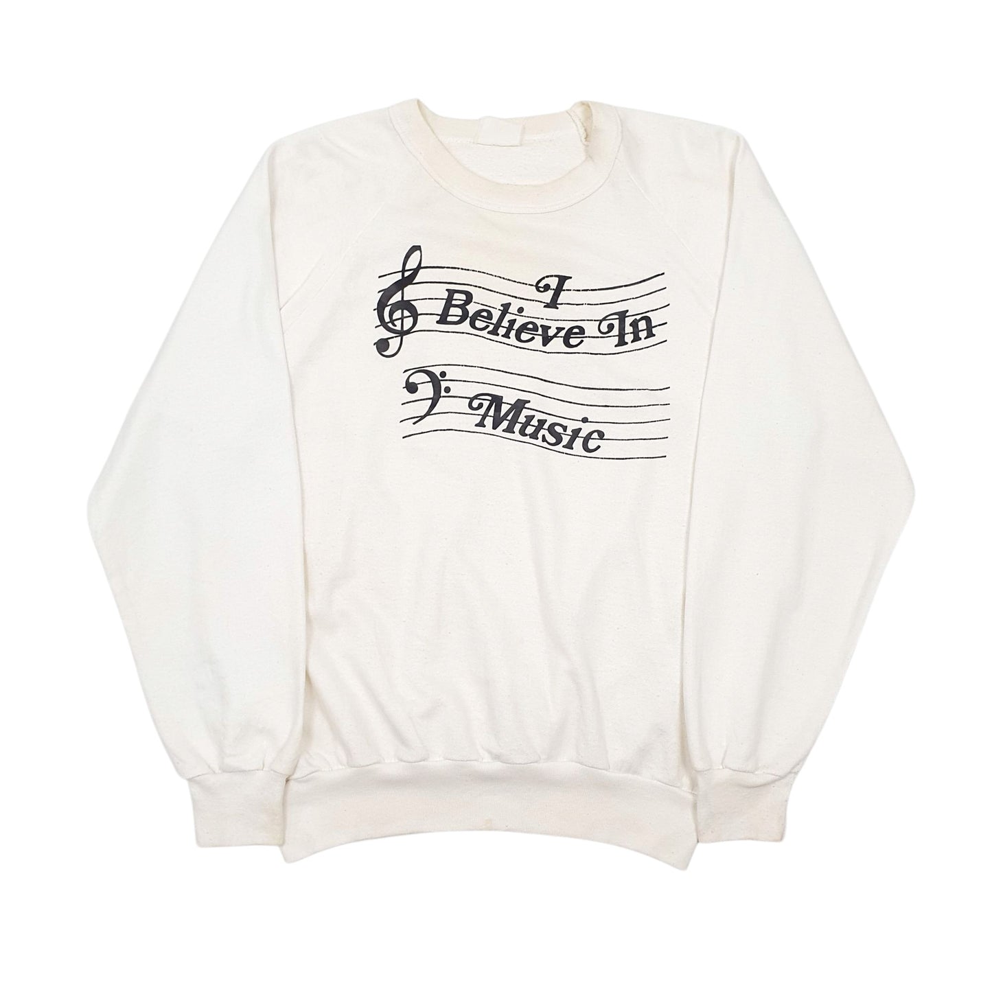 Mens White Unbranded Vintage 80s 90s Crewneck Jumper