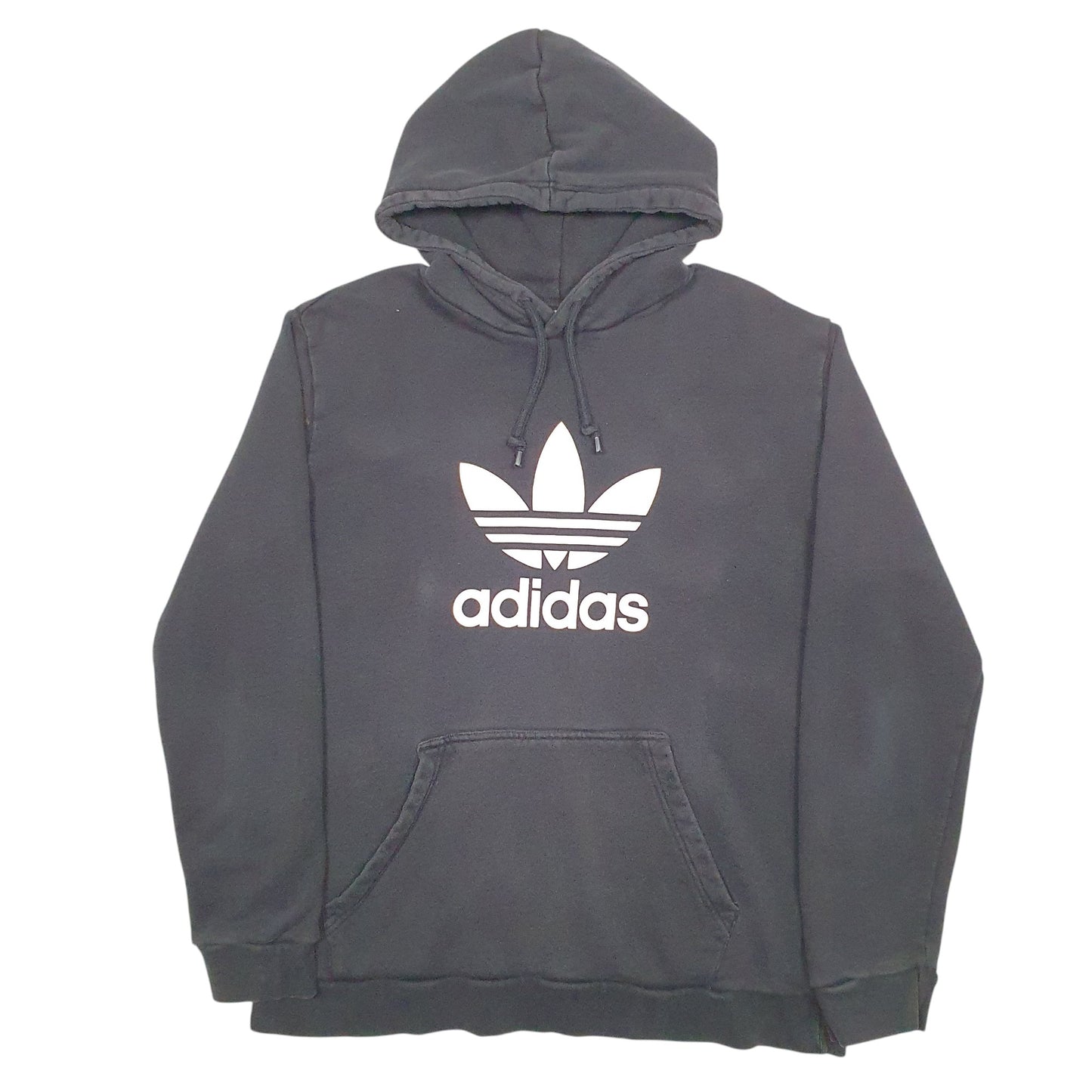 Mens Black Adidas Spellout Hoodie Jumper