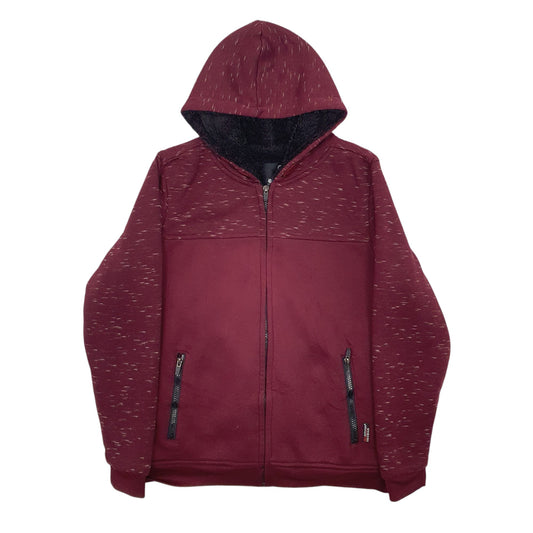 Womens Burgundy NXT/GEN Fleece Lined Full Zip Jumper