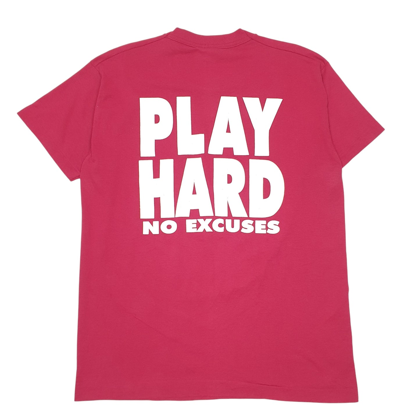 Mens Burgundy Fruit Of The Loom Single Stitch Vintage 90s Made In USA Lions Football Short Sleeve T Shirt