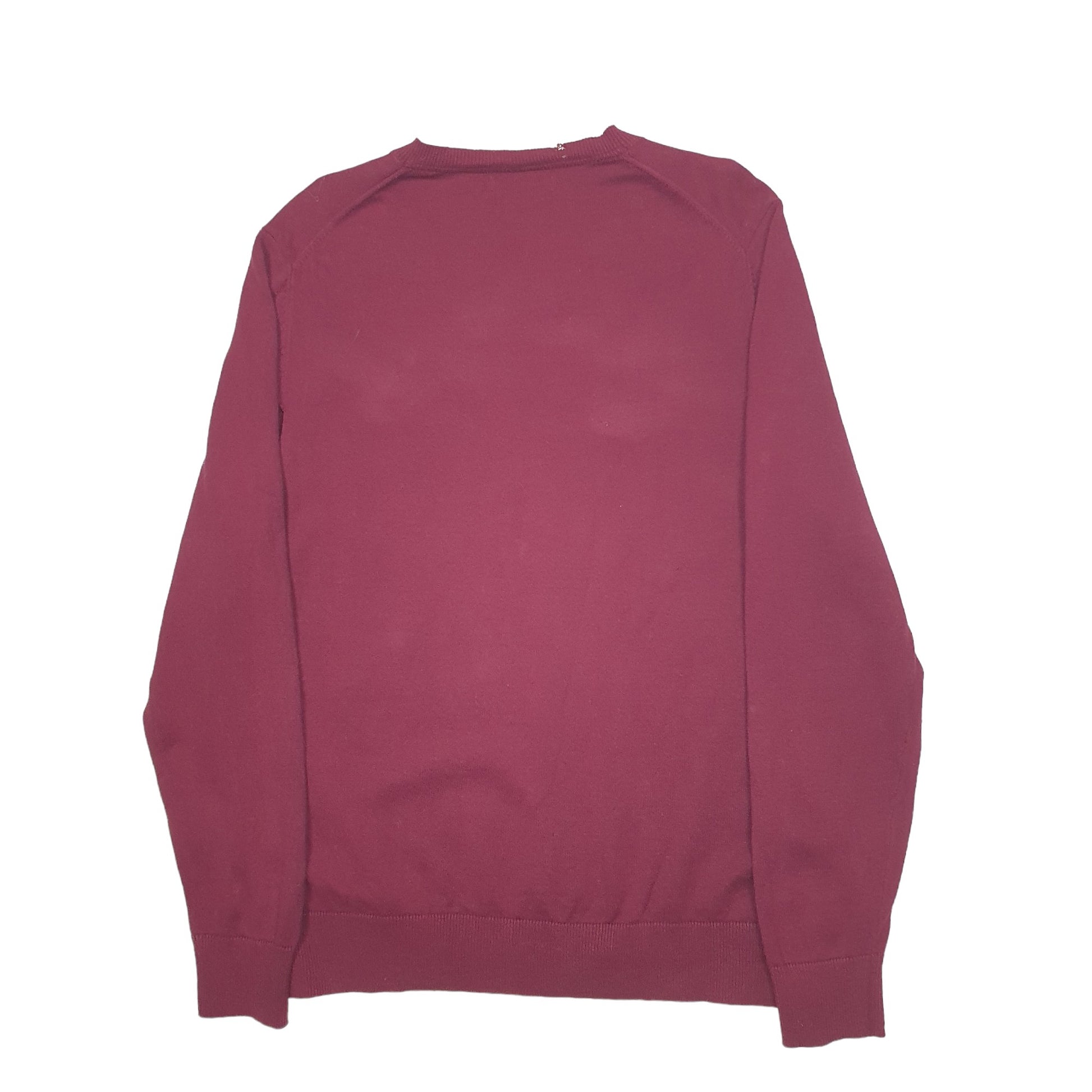 Mens Burgundy Nautica Knit Crewneck Jumper