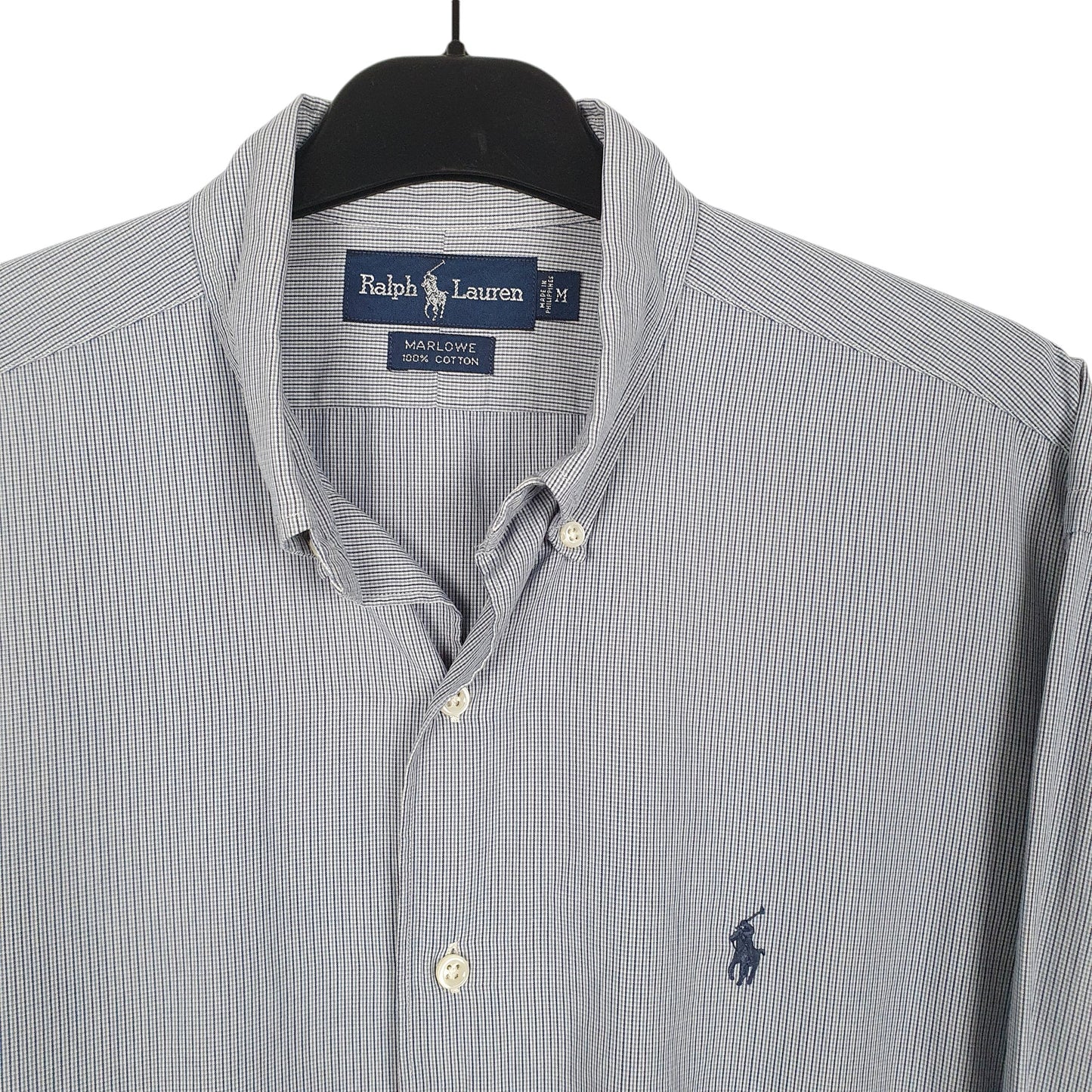Mens Blue Ralph Lauren Oxford Long Sleeve Shirt