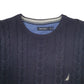 Mens Navy Nautica Knit Crewneck Jumper