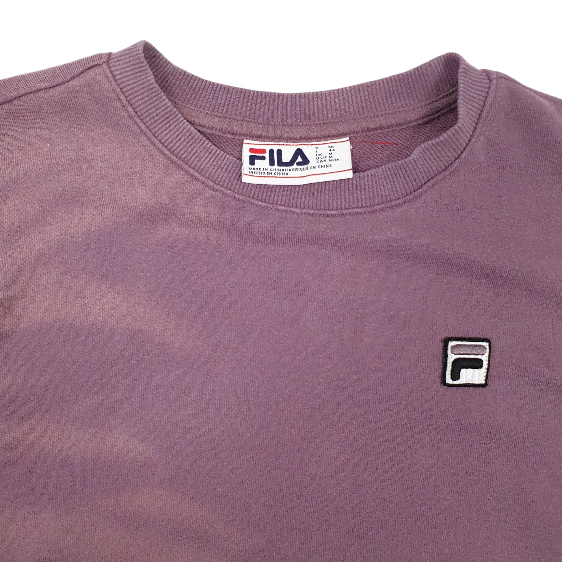 Mens Purple Fila  Crewneck Jumper