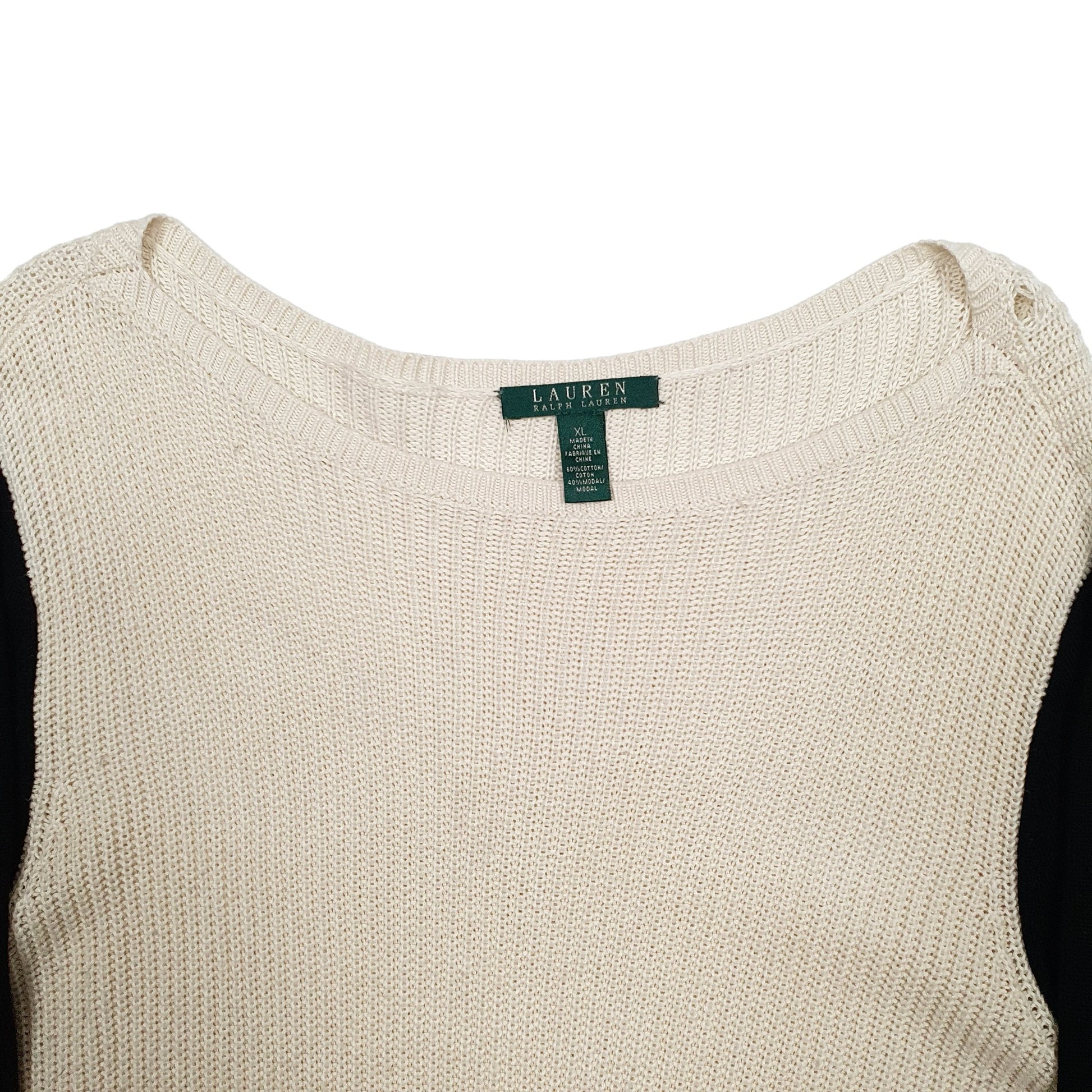 Womens Cream Ralph Lauren Knit Crewneck Jumper