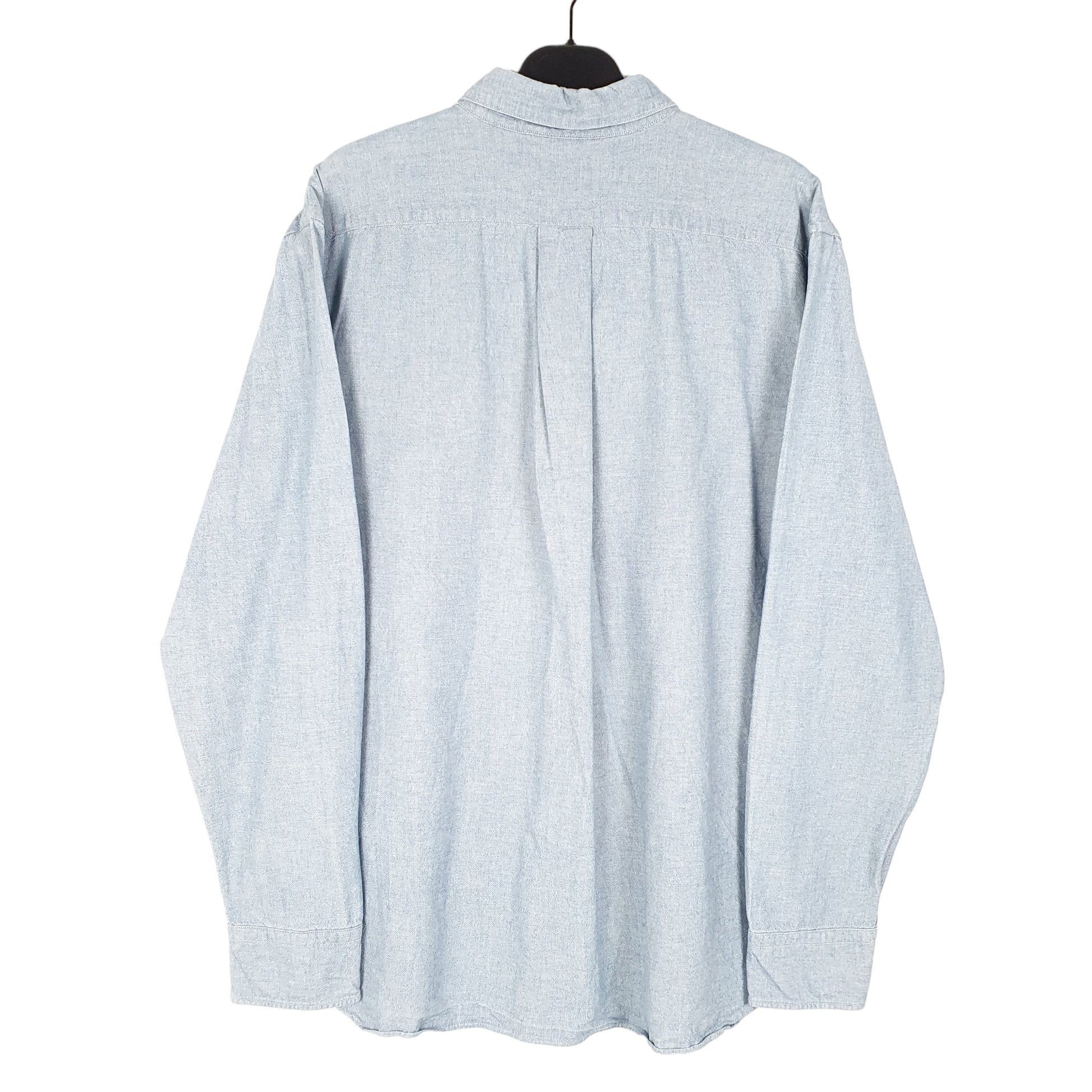 Mens Blue Levis Chambray Oxford Long Sleeve Shirt