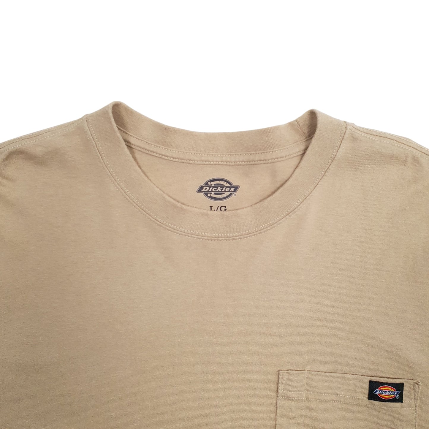 Mens Beige Dickies  Long Sleeve T Shirt