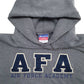 Mens Grey Champion Air Force Academy Spellout Hoodie Jumper