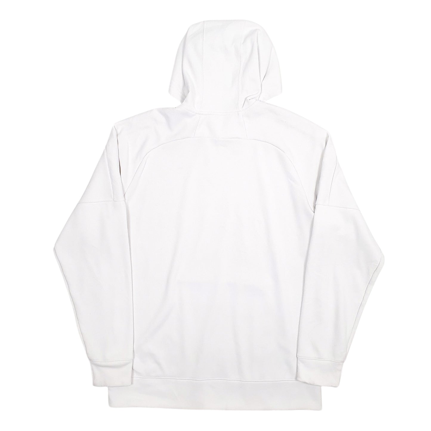 Mens White Adidas Spellout Hoodie Jumper