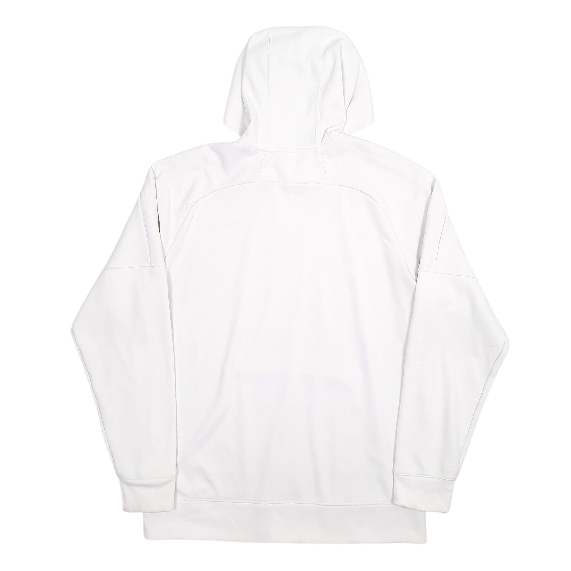 Mens White Adidas Spellout Hoodie Jumper