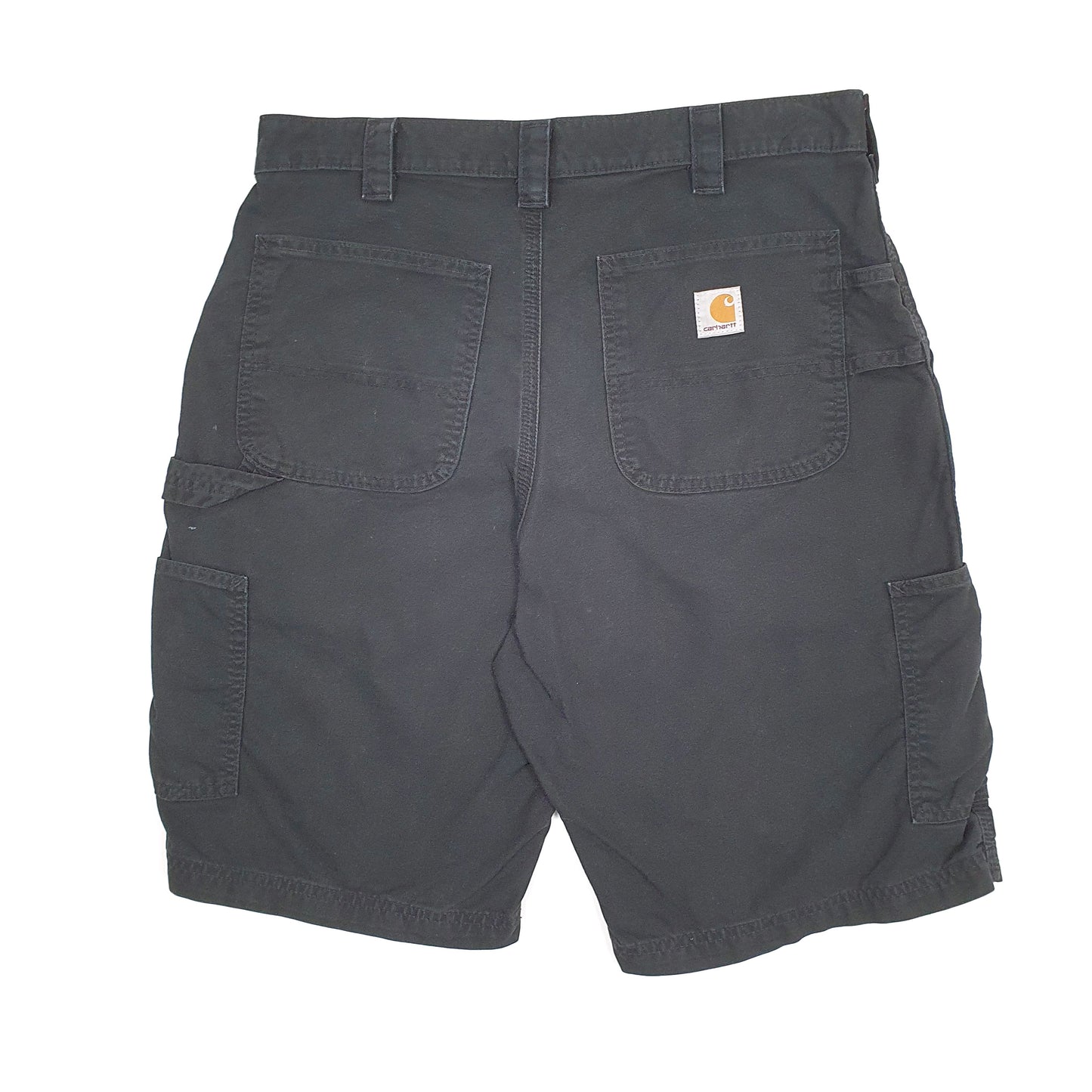 Mens Black Carhartt B147 Workwear Cargo Carpenter Shorts