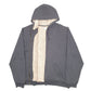 Mens Grey Levi's Fleece Lined Winter Full Zip Jumper