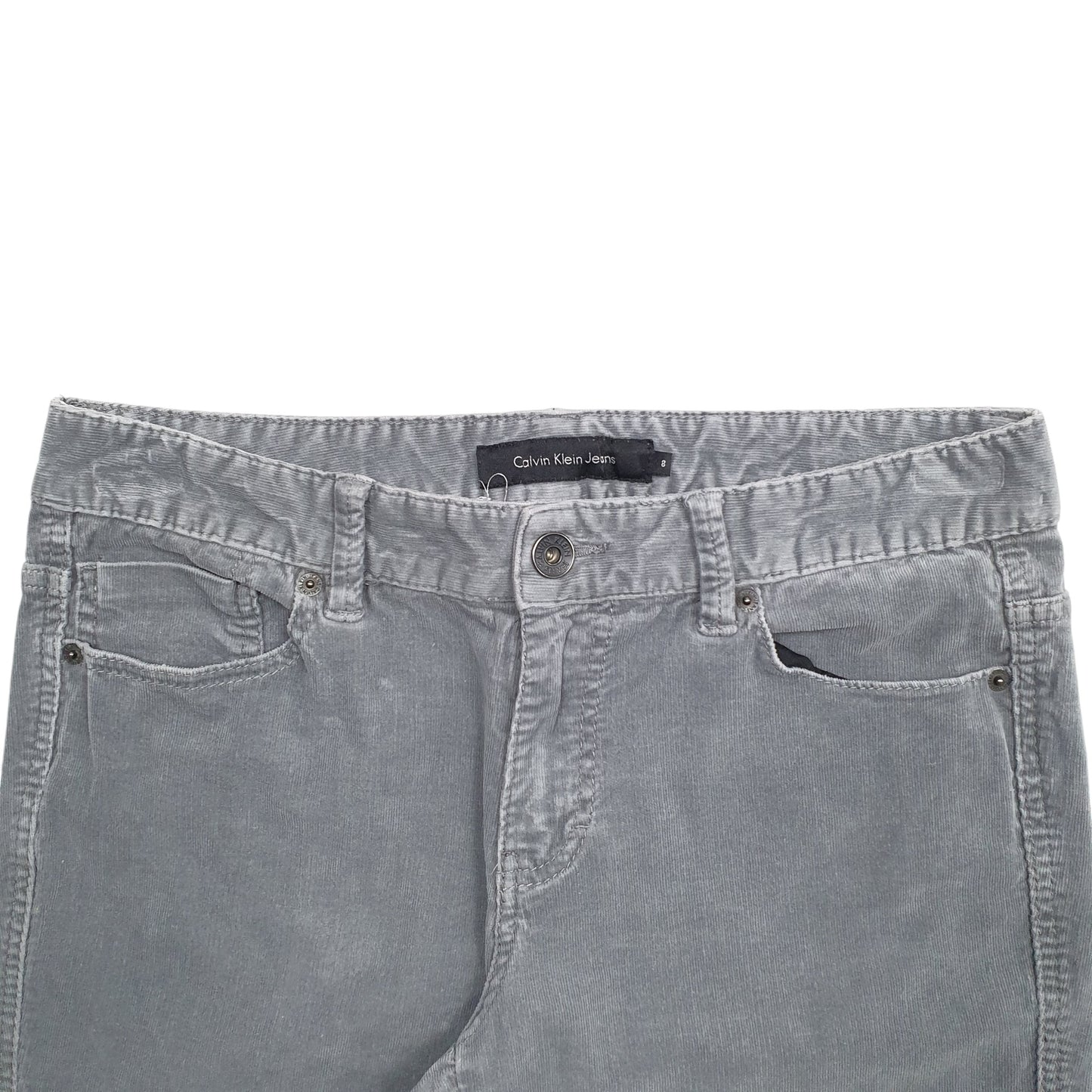 Womens Grey Calvin Klein  Corduroy Trousers