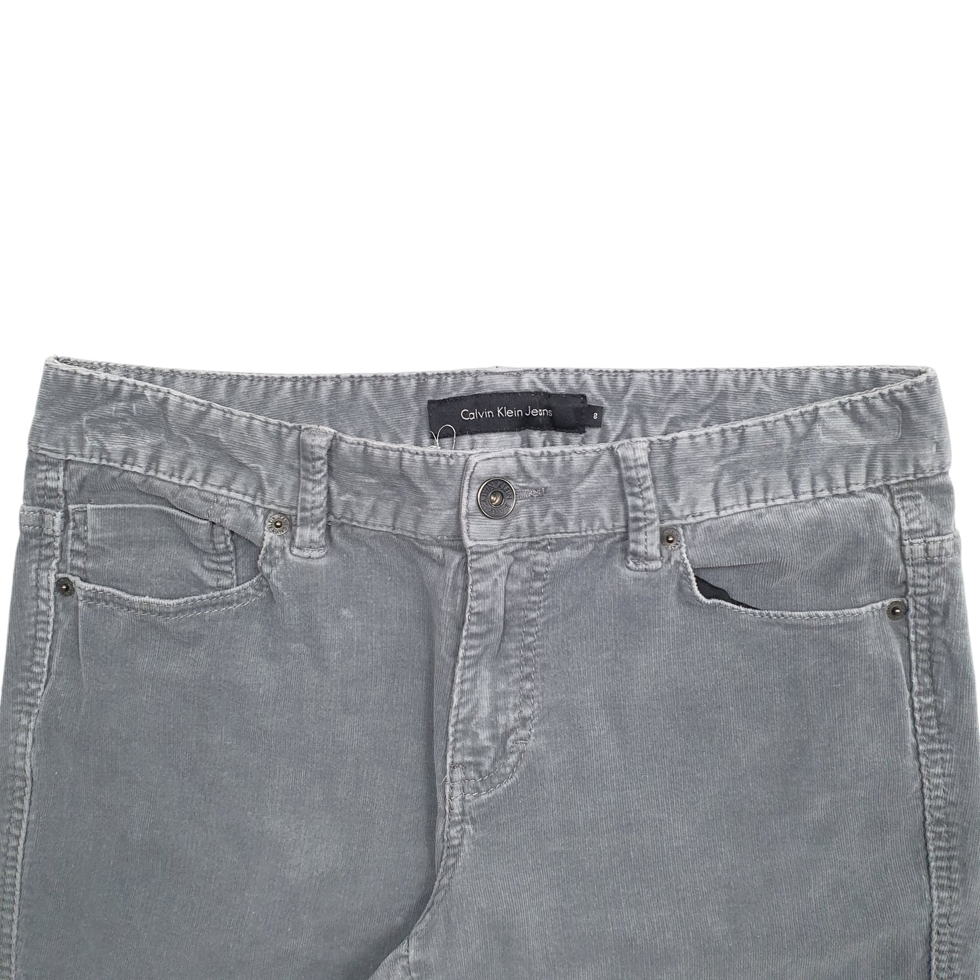 Womens Grey Calvin Klein  Corduroy Trousers
