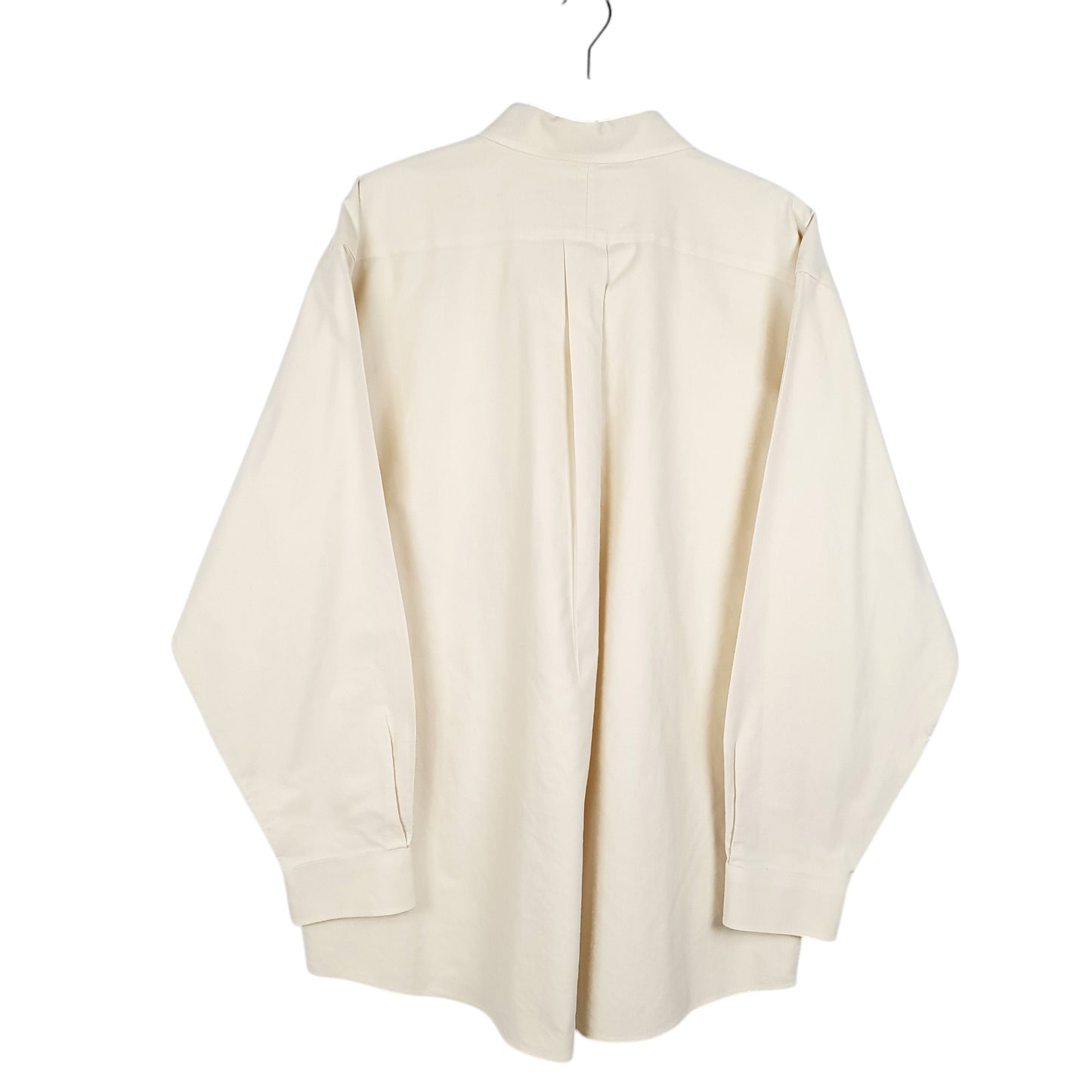 Mens Yellow L.L.Bean Trim Oxford Long Sleeve Shirt