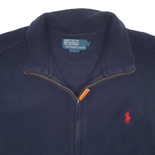 Mens Navy Polo Ralph Lauren Crewneck Full Zip Jumper