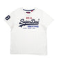 Mens White Superdry Spellout Short Sleeve T Shirt