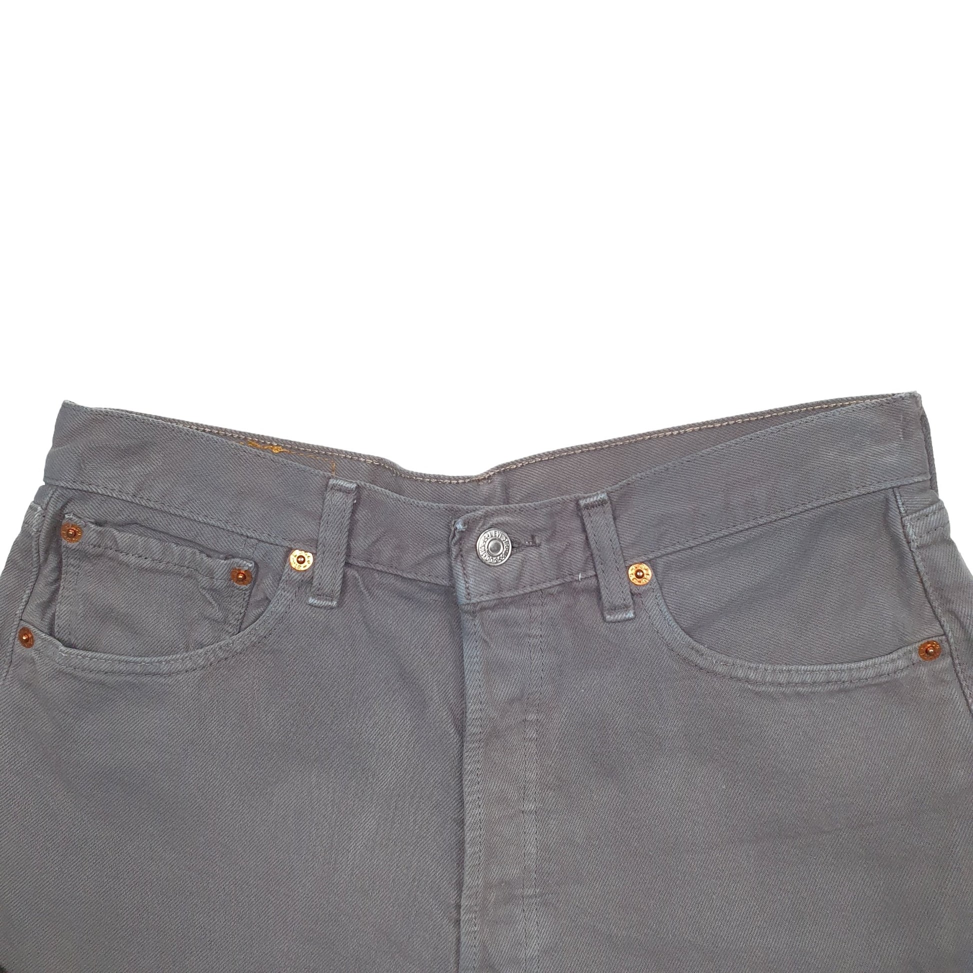 Womens Grey Levis 501 Jorts Denim Shorts