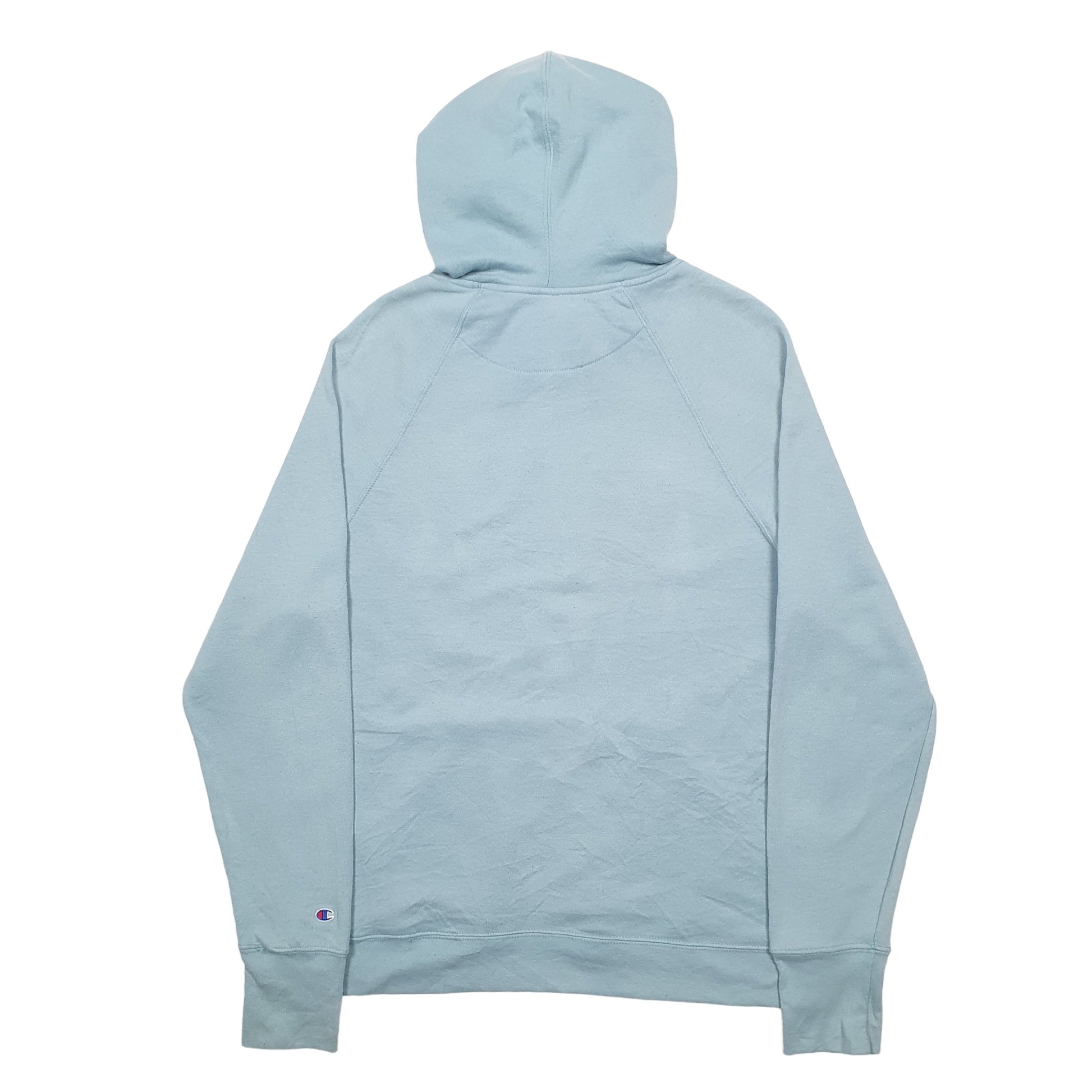 Womens Blue Champion Spellout Hoodie Jumper