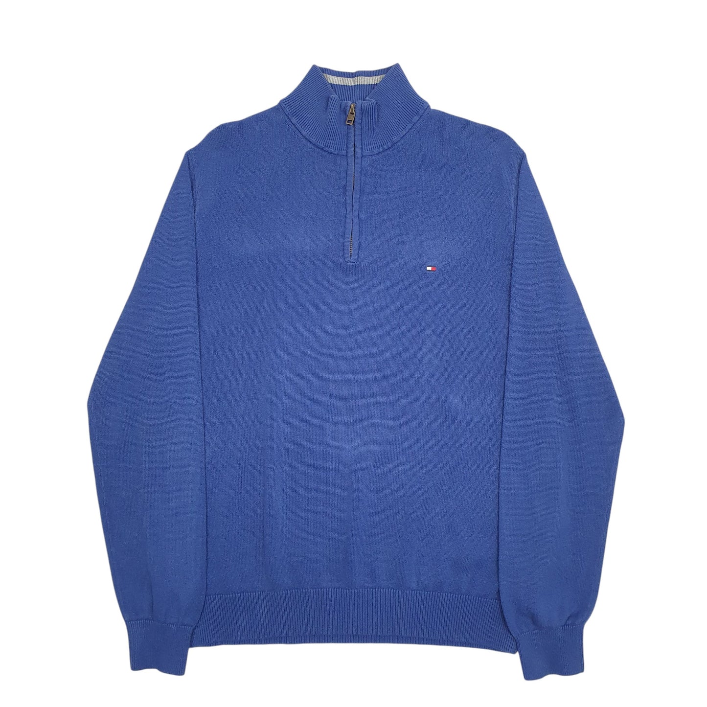 Mens Blue Tommy Hilfiger  Quarter Zip Jumper