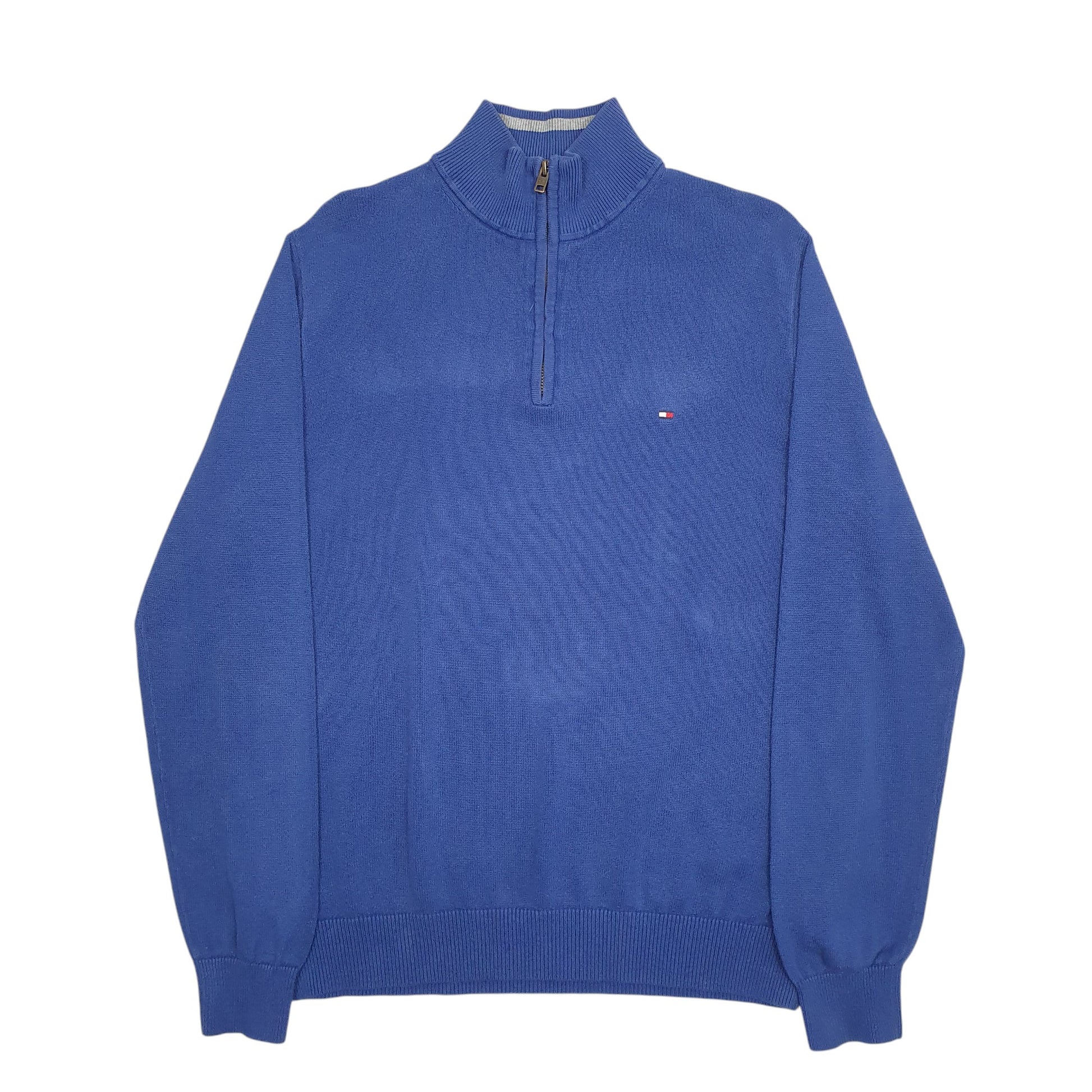 Mens Blue Tommy Hilfiger  Quarter Zip Jumper