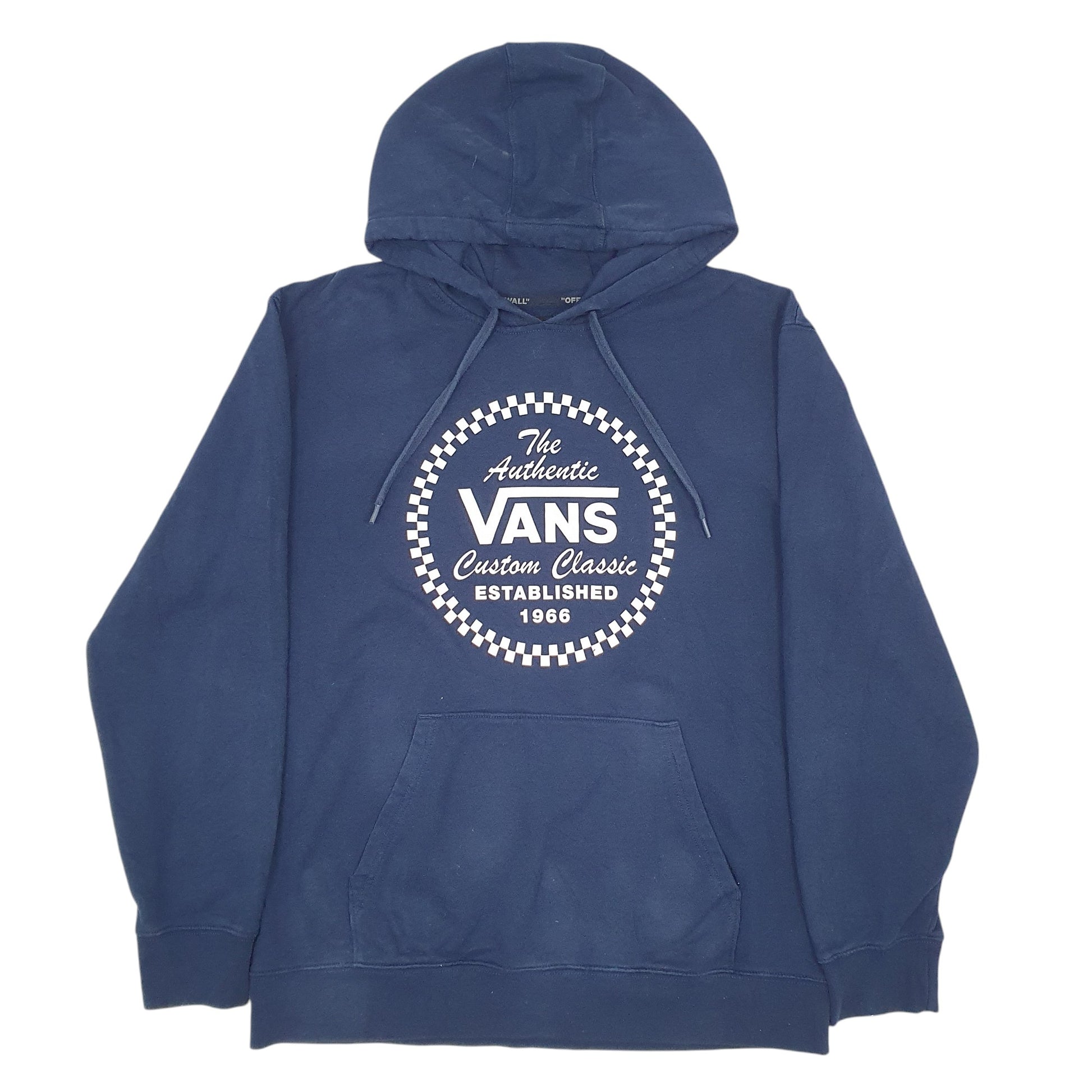 Mens Navy Vans Spellout Hoodie Jumper