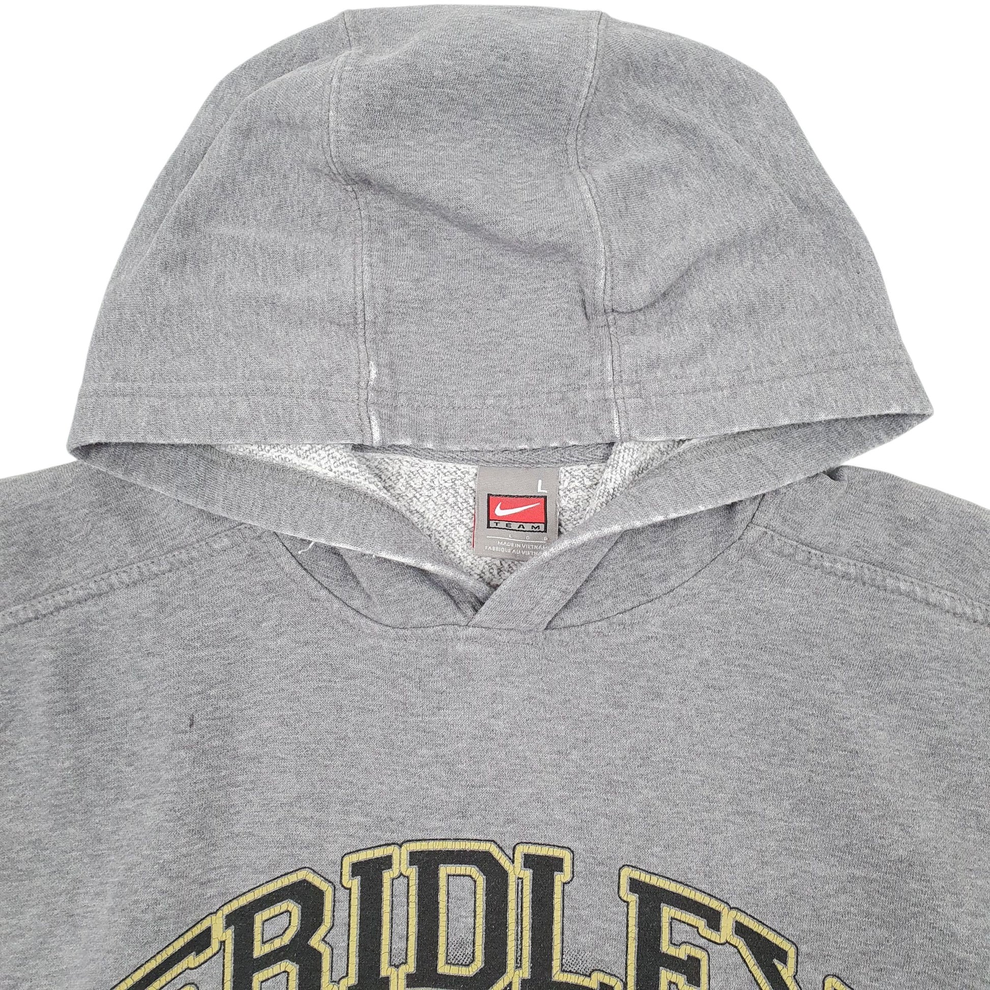 Mens Grey Nike Team Vintage 00s Basketball Hoodie Jumper