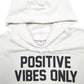 Mens White Champion Positive Vibes Only Hoodie Jumper