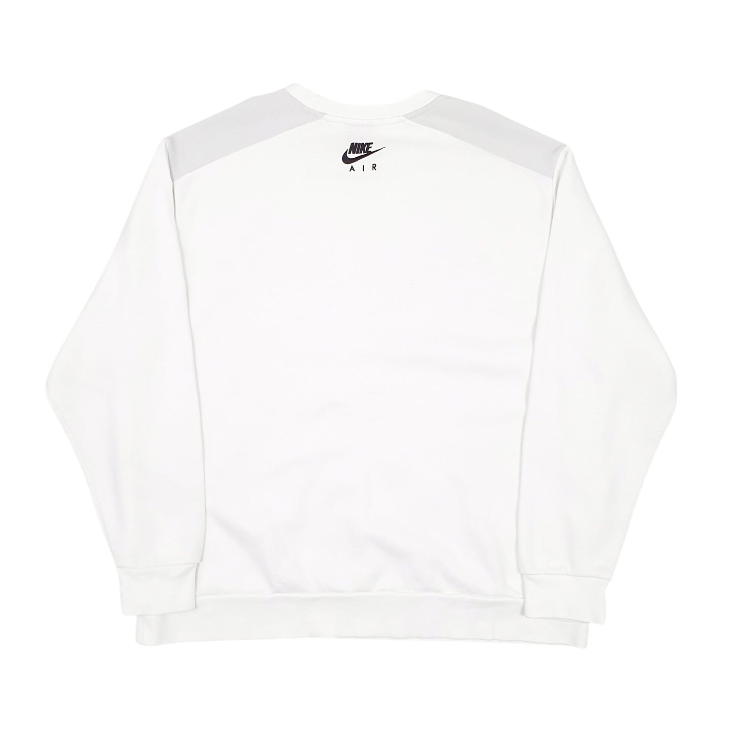 Mens White Nike Nike Air Raised Spellout Crewneck Jumper