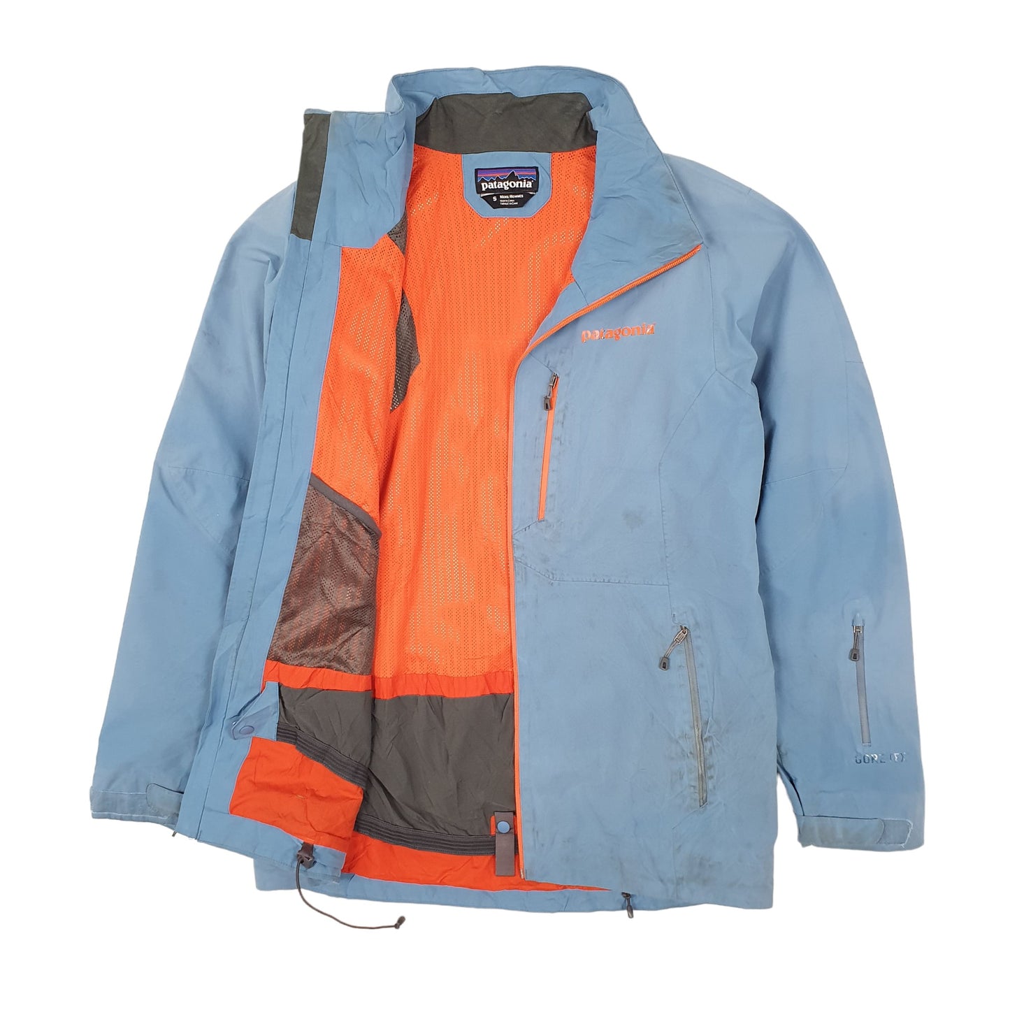 Mens Blue Patagonia Powder Bowl Freeride Recco Ski Snowboard Goretex  Coat