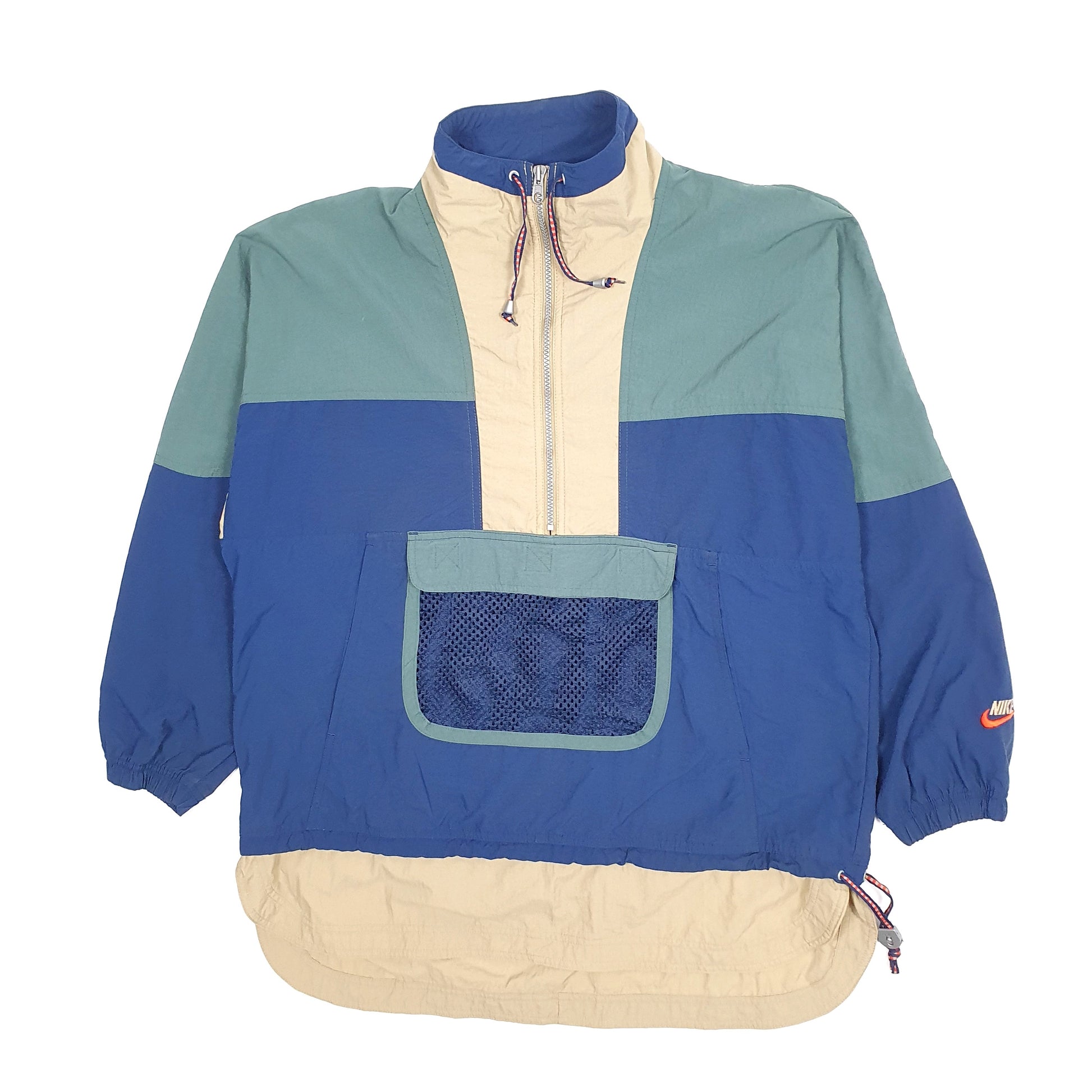 Mens Blue Nike Vintage 1990s Shell Festival  Coat