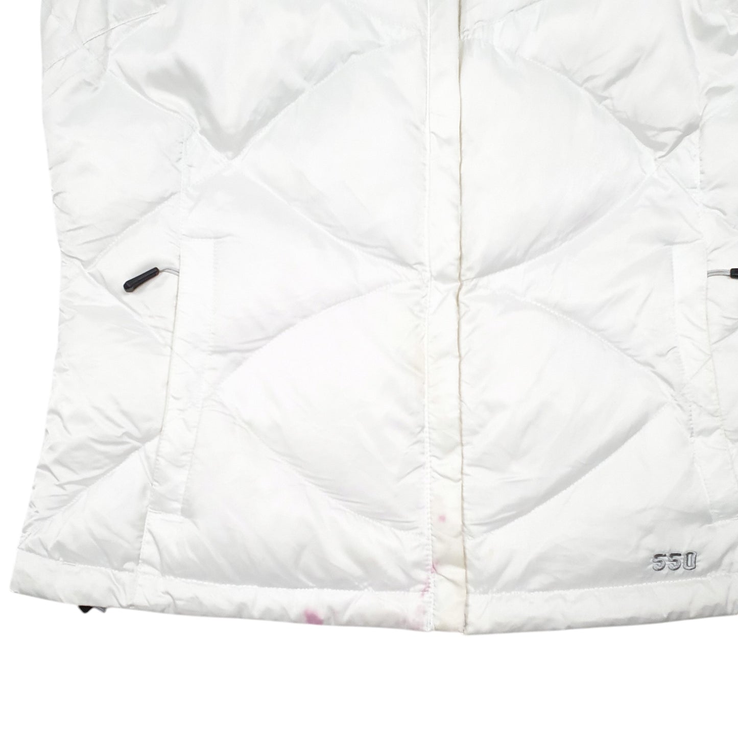 Womens White The North Face Goose Puffer Vest 550  Coat
