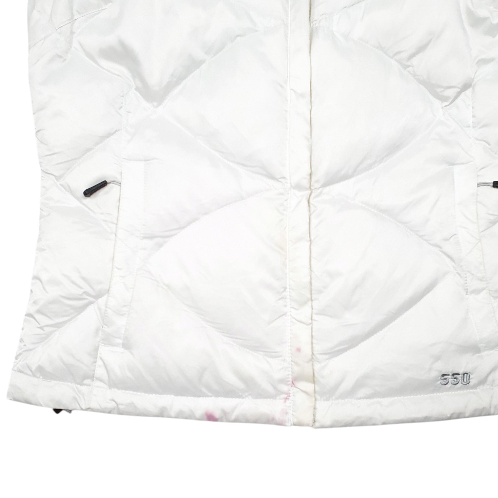 Womens White The North Face Goose Puffer Vest 550  Coat