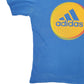 Mens Blue Adidas Circle Logo Short Sleeve T Shirt