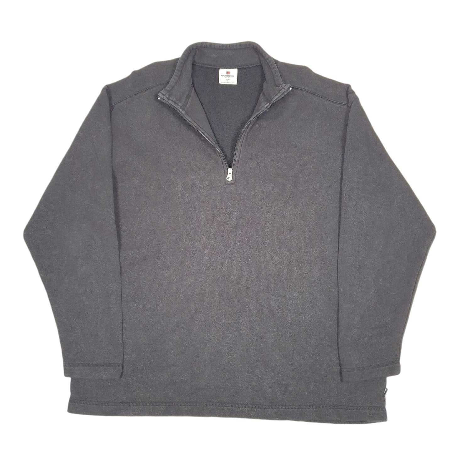 Mens Black Woolrich  Quarter Zip Jumper