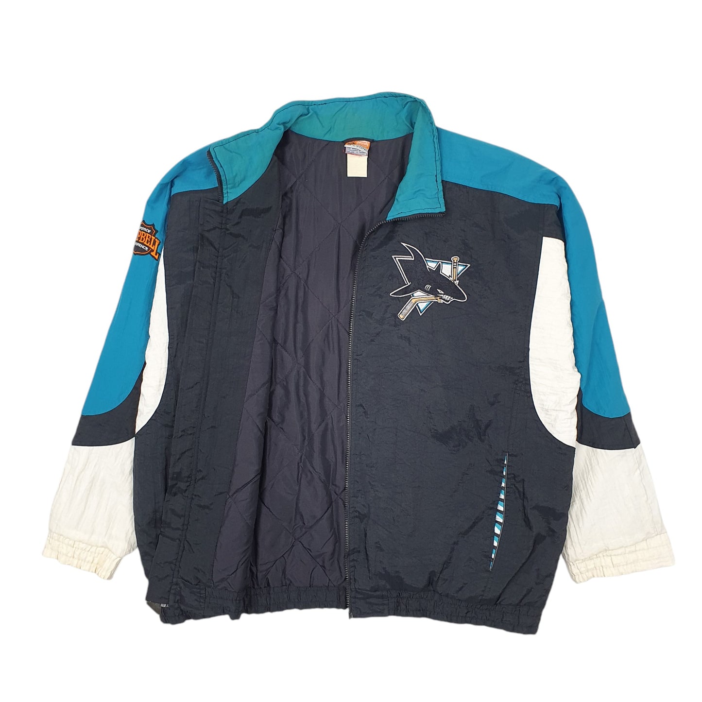 Mens Black NHL Apex One San Jose Sharks Hockey Vintage 1990s  Coat