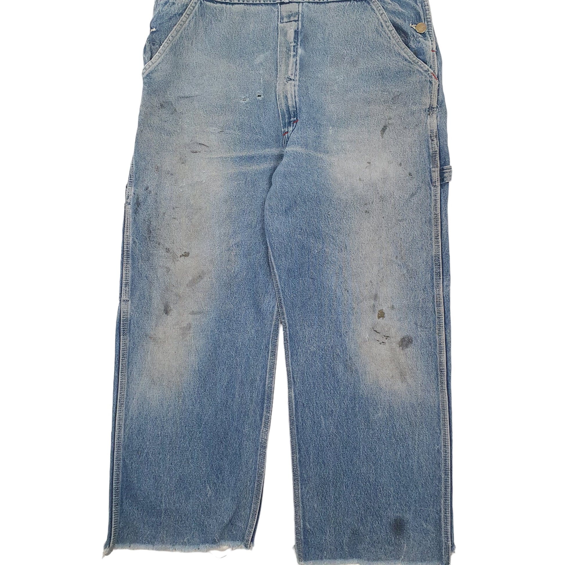 Mens Blue Dickies Denim Bib Overalls Dungaree Trousers