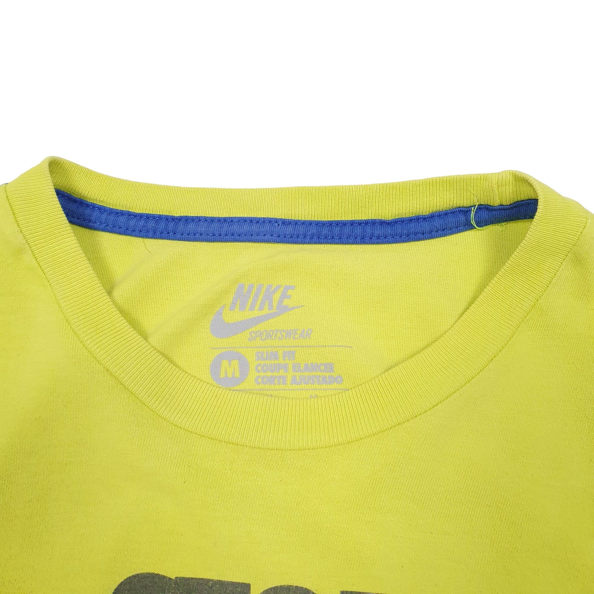 Mens Green Nike Slim Stop Looking At My Swoosh Short Sleeve T Shirt