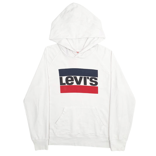 Mens White Levis Levis Hoodie Jumper