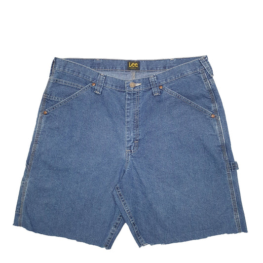 Mens Blue Lee Cut Off Carpenter Shorts