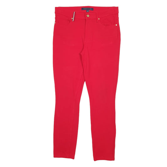 Womens Red Tommy Hilfiger Viscose Chino Trousers