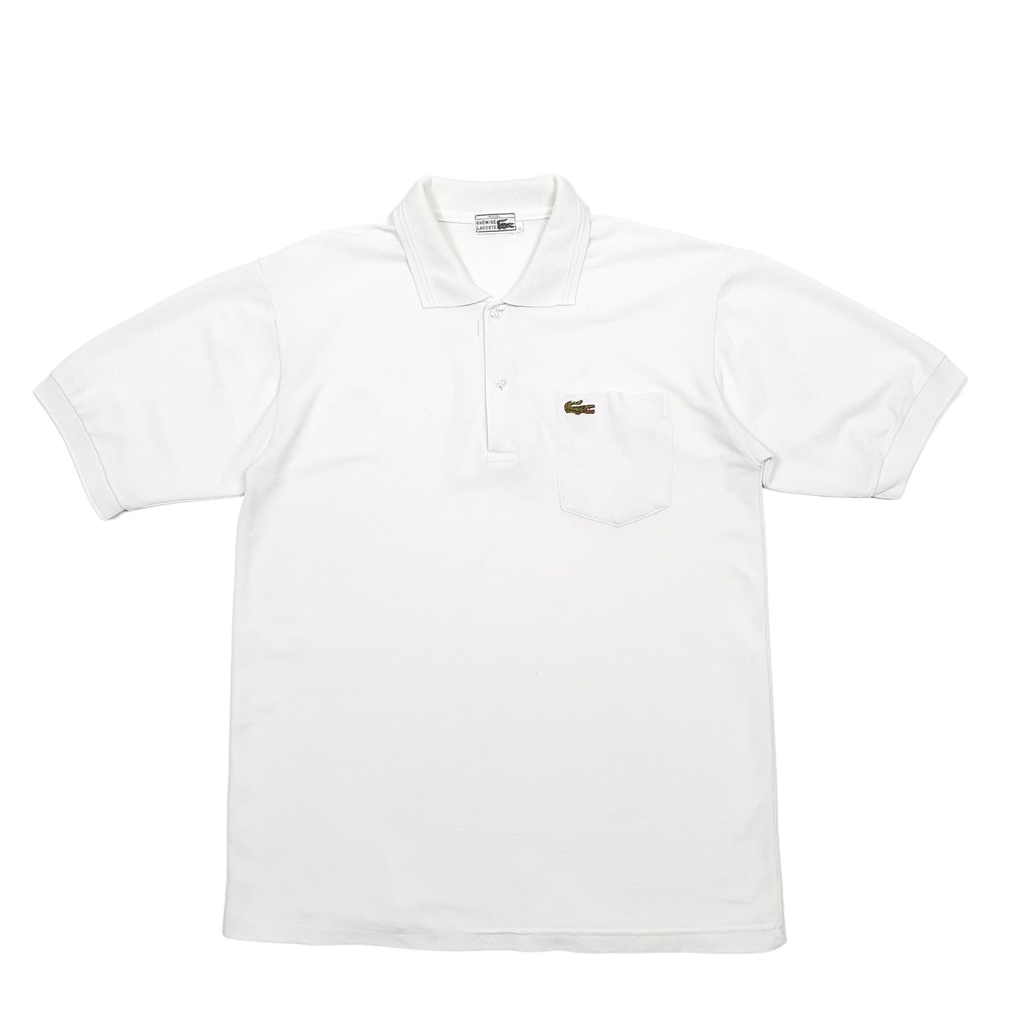 Mens White Lacoste  Short Sleeve Polo Shirt
