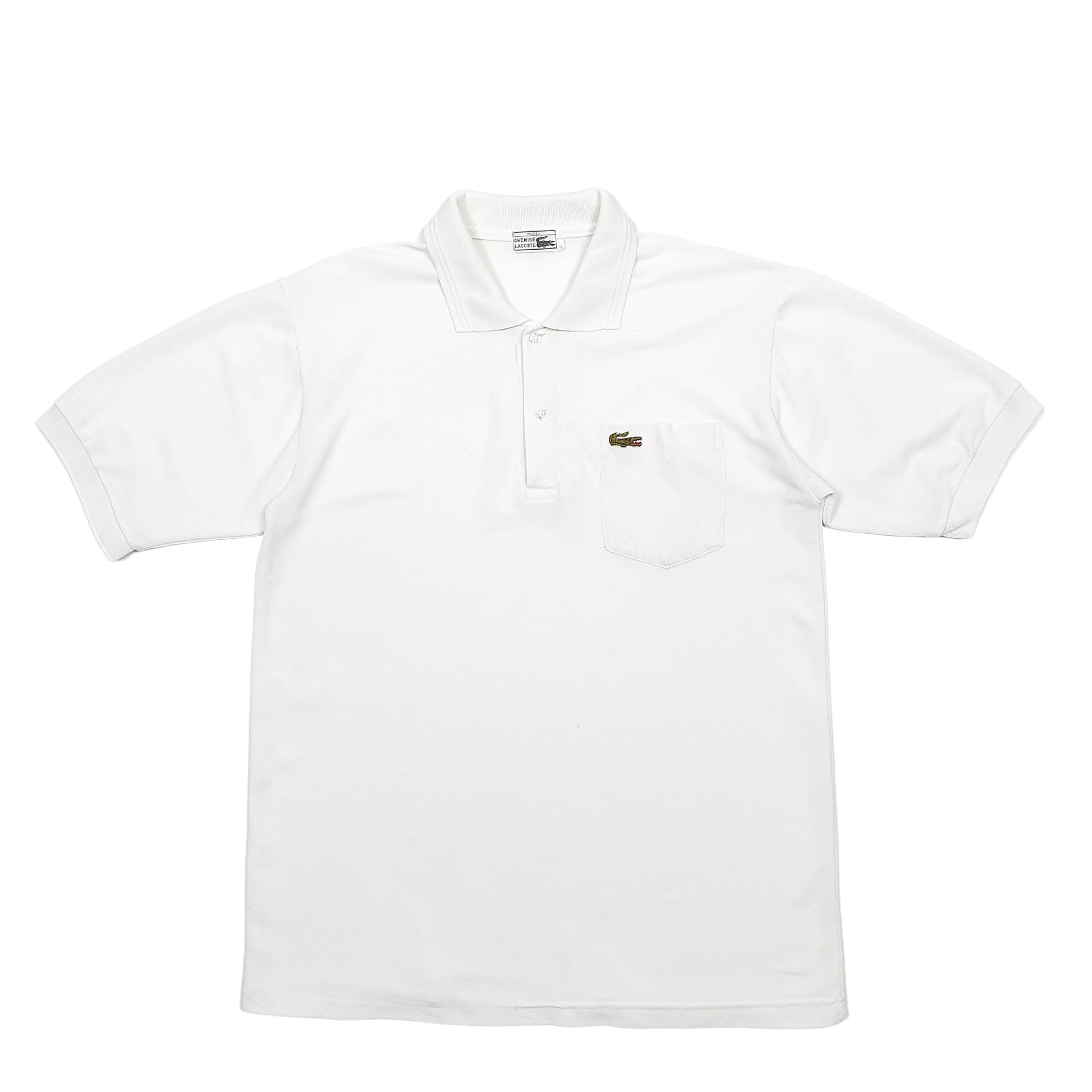 Mens White Lacoste  Short Sleeve Polo Shirt