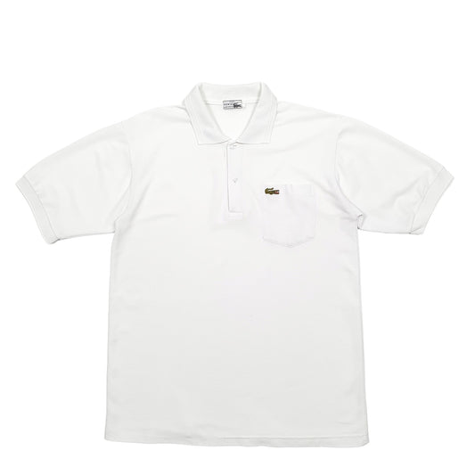 Mens White Lacoste  Short Sleeve Polo Shirt