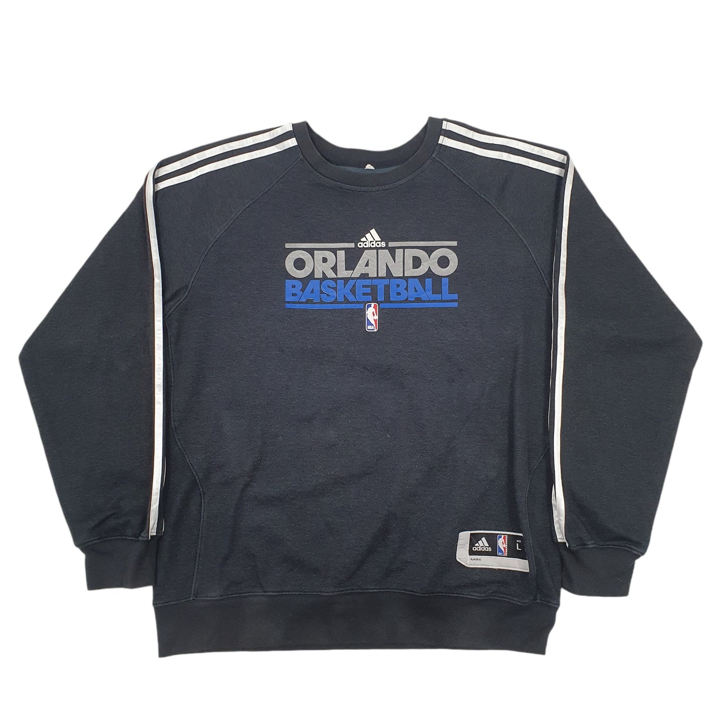 Mens Black Adidas NBA Orlando Magic Crewneck Jumper