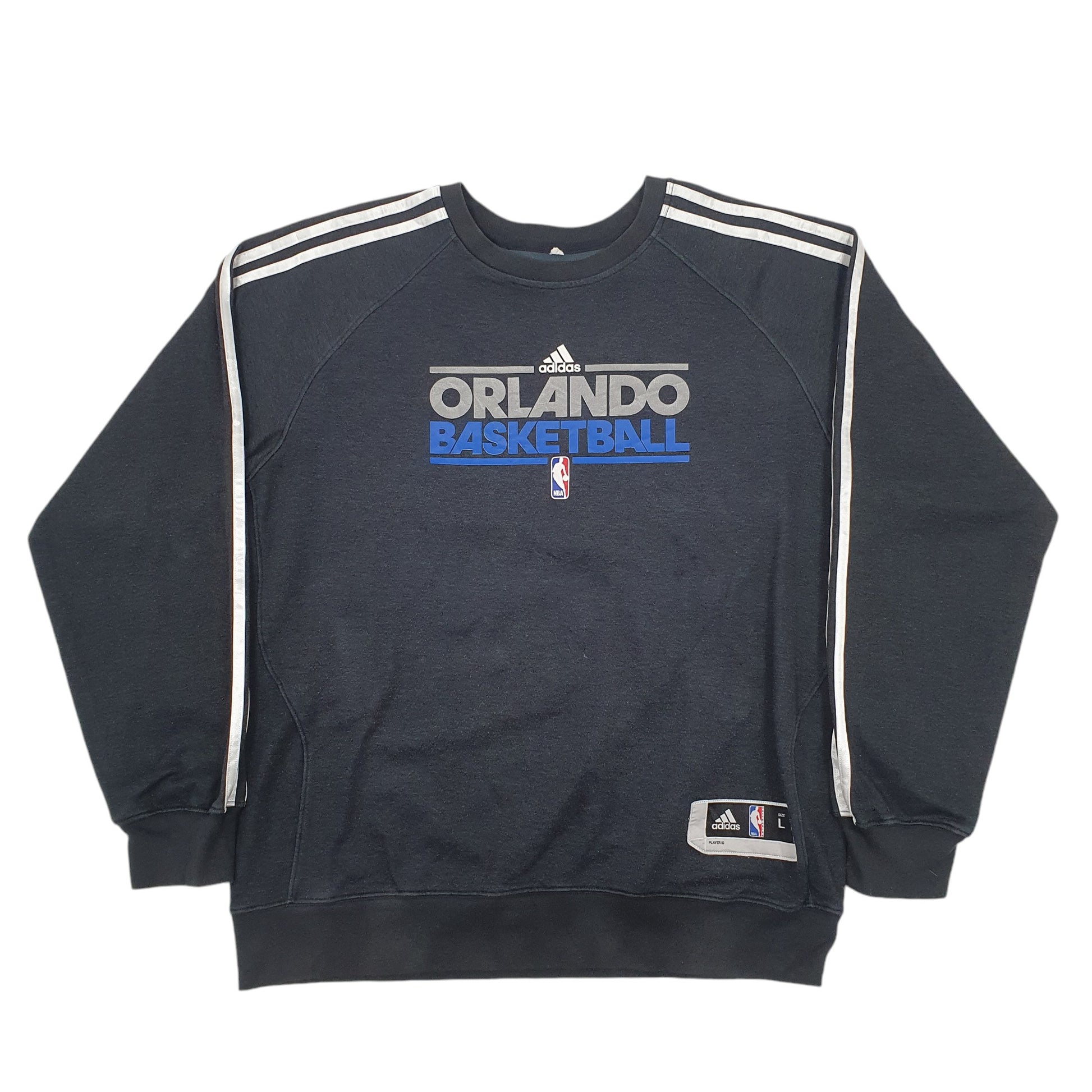 Mens Black Adidas NBA Orlando Magic Crewneck Jumper