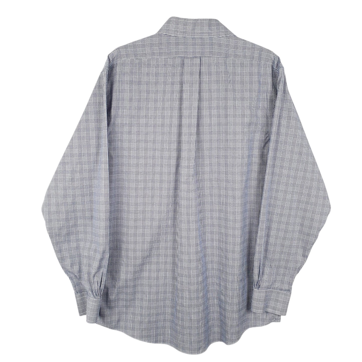 Mens Blue Brooks Brothers Houndstooth Long Sleeve Shirt