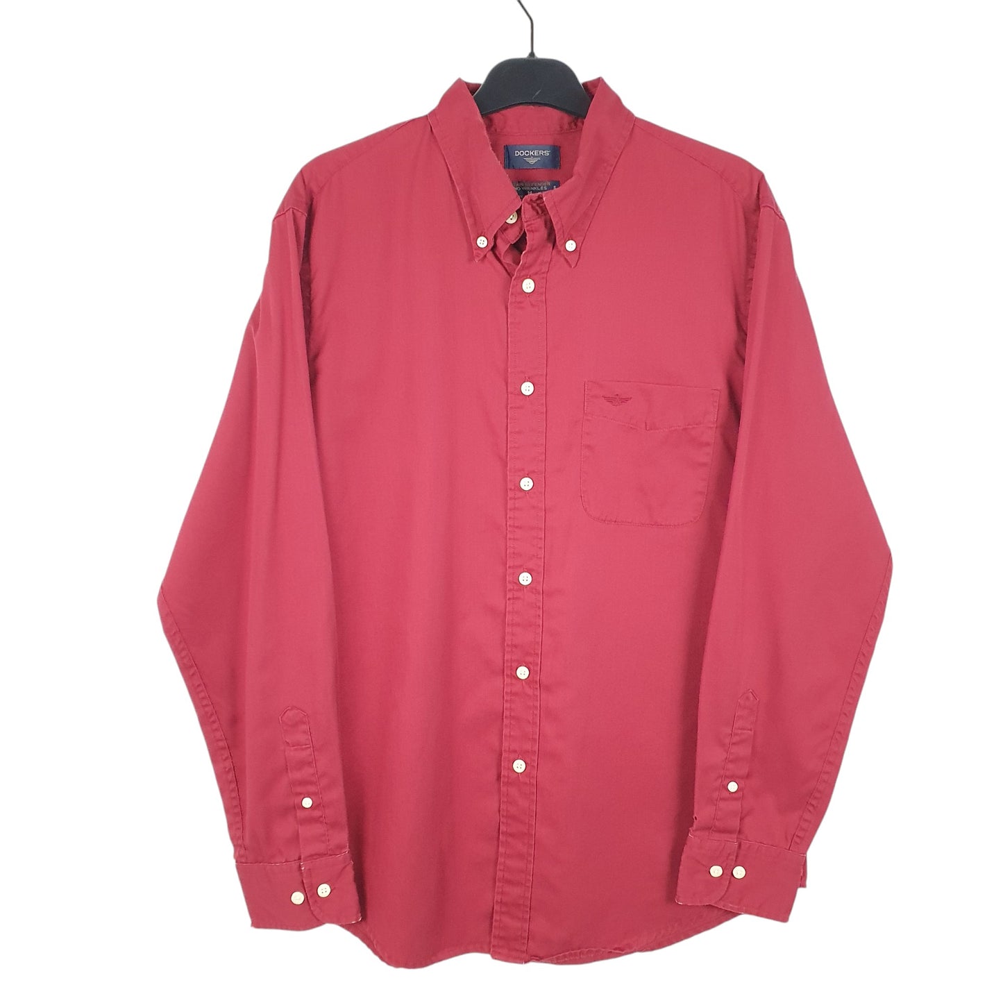 Mens Red Dockers  Long Sleeve Shirt